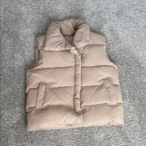 Tan Puffer Vest